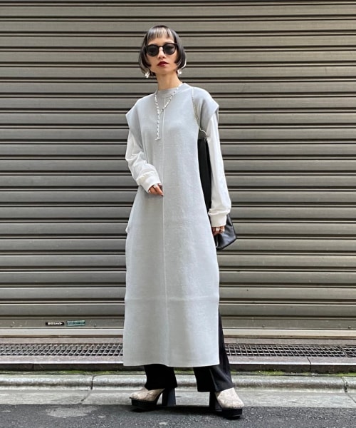 ニットロングベスト
