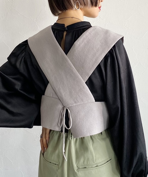 バッククロスニットビスチェ