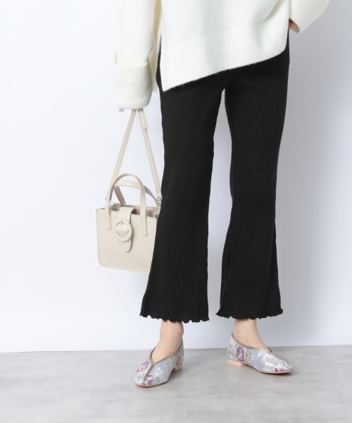 【低身長さんにおすすめ】テレコフレアカットパンツ