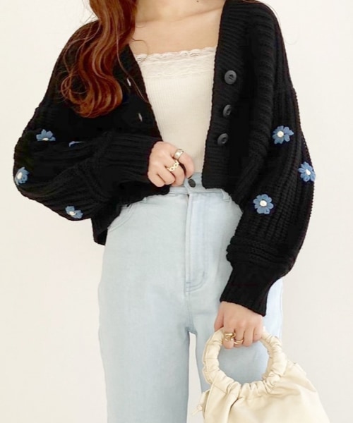 ザックリショートカーディガン ザックリショートカーディガン