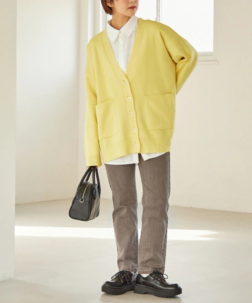 スフレチュニックニットカーディガン