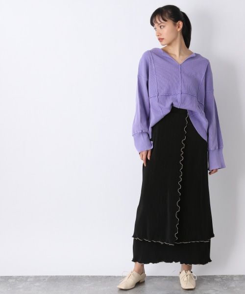 プリーツメローレイヤースカート プリーツメローレイヤースカート