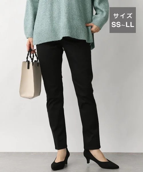 【伸縮性があって穿きやすい】スリムフィットパンツ