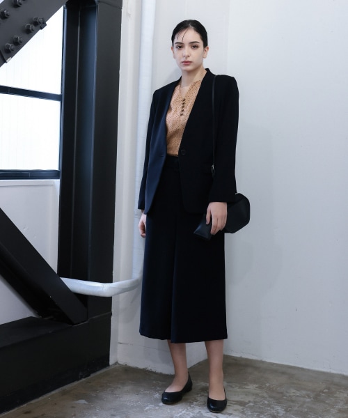 [BLACK BASIC STYLE]Wクロスガウチョパンツ