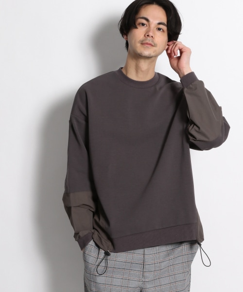 布帛ドッキングビッグプルオーバー