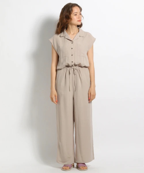 開襟オールインワン