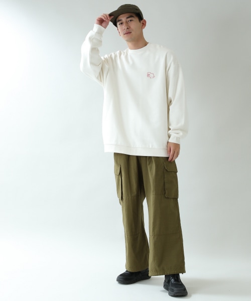 ＜KANA SUZUKI＞コラボ裏起毛スウェットクルー