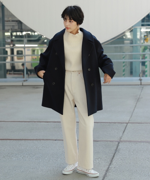 【WOMENS】ケープメリノコクーンPコート