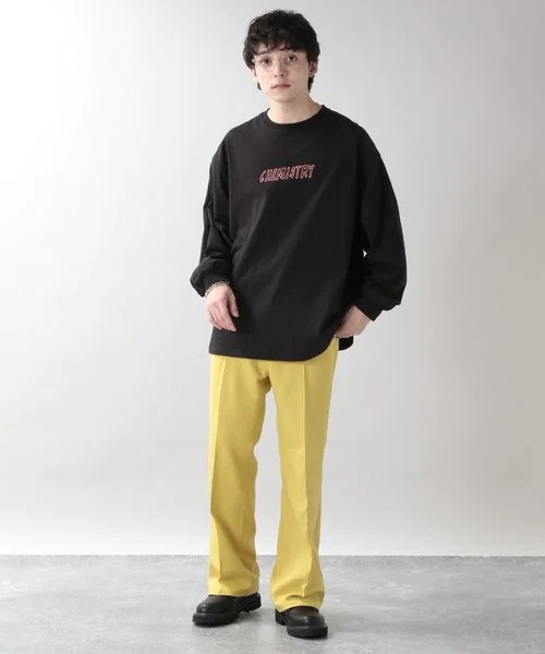 メランジーンズフレアパンツ＜セットアップ着用可能＞