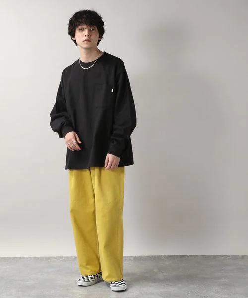 <新色予約受付中>カラーデニム/タックワイドパンツ <新色予約受付中>カラーデニム/タックワイドパンツ