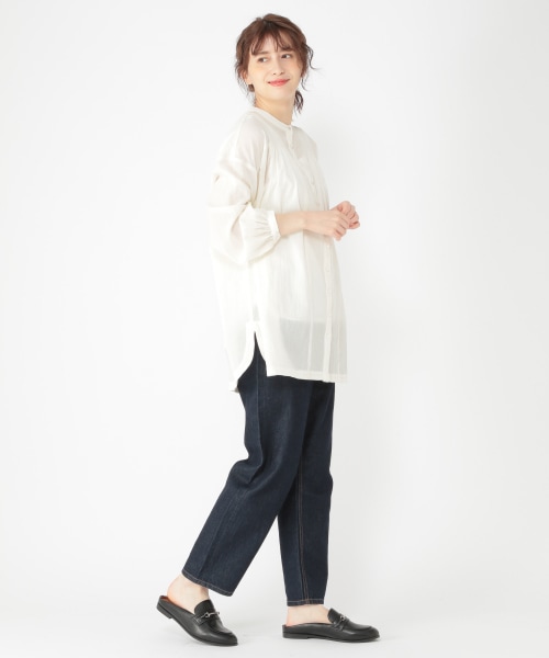 【リンネル5月号掲載】切り替えギャザーチュニックシャツ