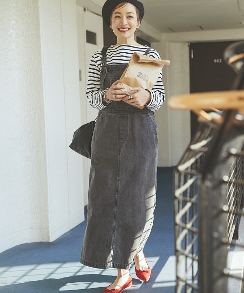 デニムデザインジャンパースカート デニムデザインジャンパースカート