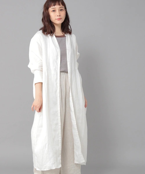 《Natural by studio CLIP》リネンピコレースワンピース