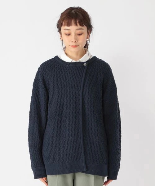 7ゲージ柄編み2WAYカーディガン 7ゲージ柄編み2WAYカーディガン