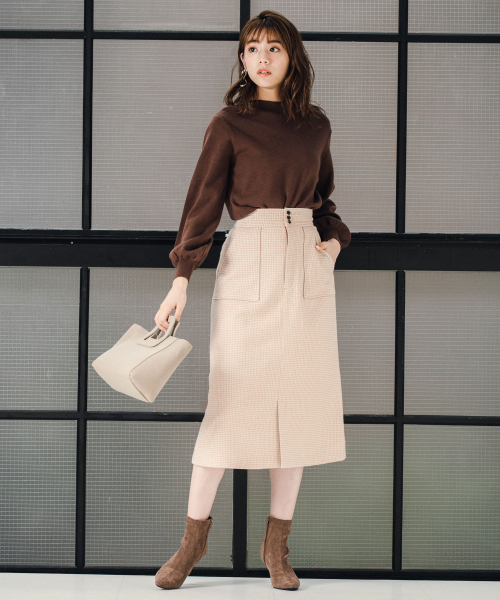 スクエアハンドルバッグ