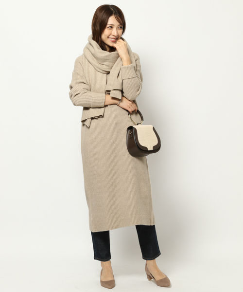 ≪WEB先行予約≫ストールSETニットワンピース