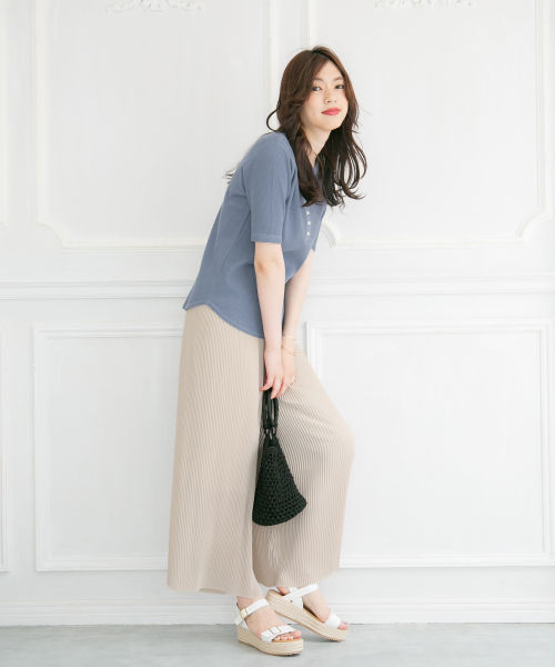 プリーツワイドパンツ プリーツワイドパンツ