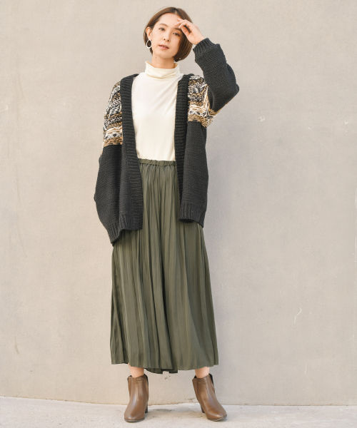 サテンプリーツスカーチョ サテンプリーツスカーチョ