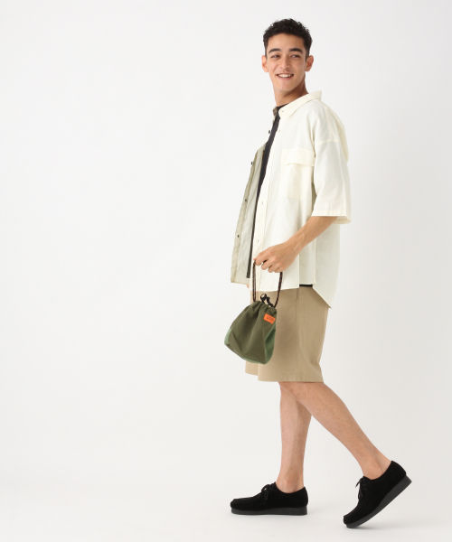 綿麻CPOシャツ5分袖