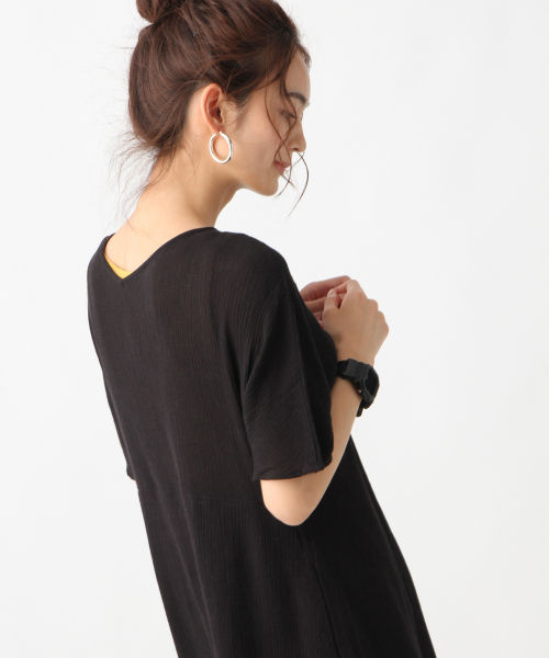 【LADIES】前後着用可能リネンヨウリュウAラインワンピース