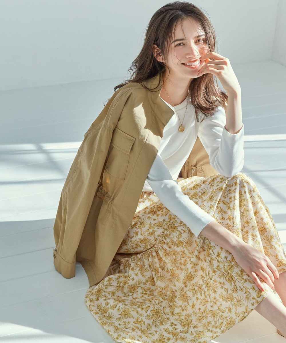 【SLOW/一部店舗限定】ミリタリーストレッチタフタ ジャケット 【SLOW/一部店舗限定】ミリタリーストレッチタフタ ジャケット