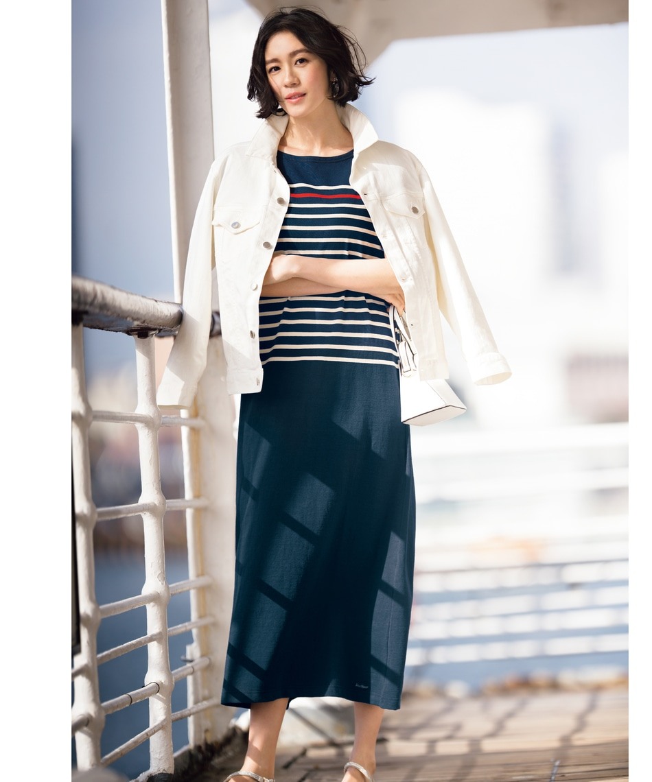 【マガジン掲載】フランス Le minor ボーダーワンピース(検索番号G26) 【マガジン掲載】フランス Le minor ボーダーワンピース(検索番号G26)