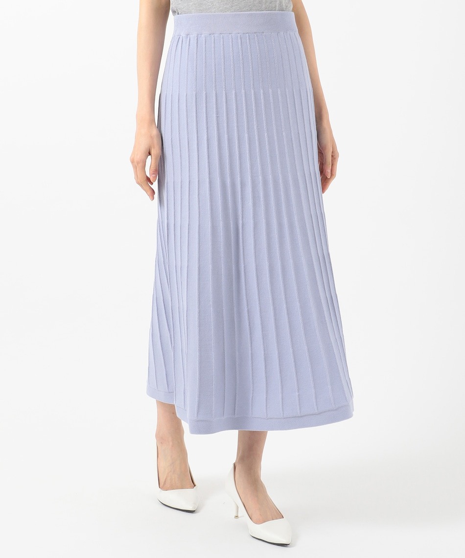 【洗える】H/TCOTTON ニットスカート 【洗える】H/TCOTTON ニットスカート