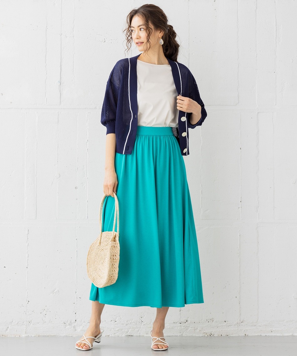 【洗える】リヨセルコットンスムース ドルマンスリーブカットソー