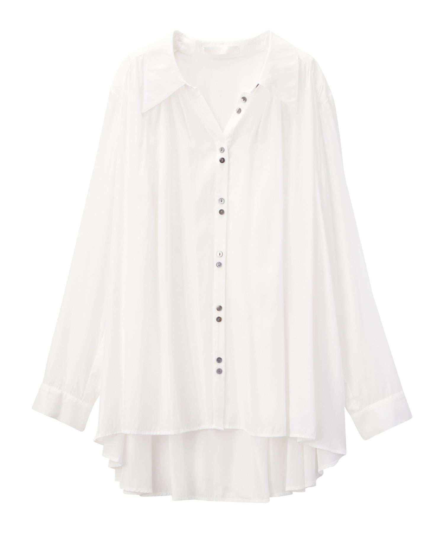 シルキーローンイレヘムロングシャツ シルキーローンイレヘムロングシャツ