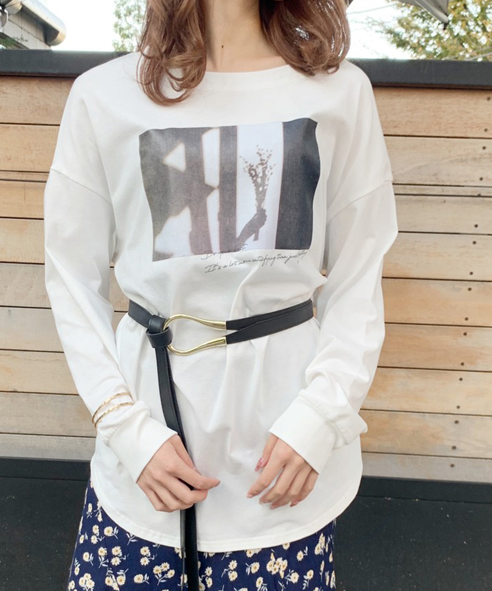 ルミエールグラフィックプリントオーバーサイズTシャツ