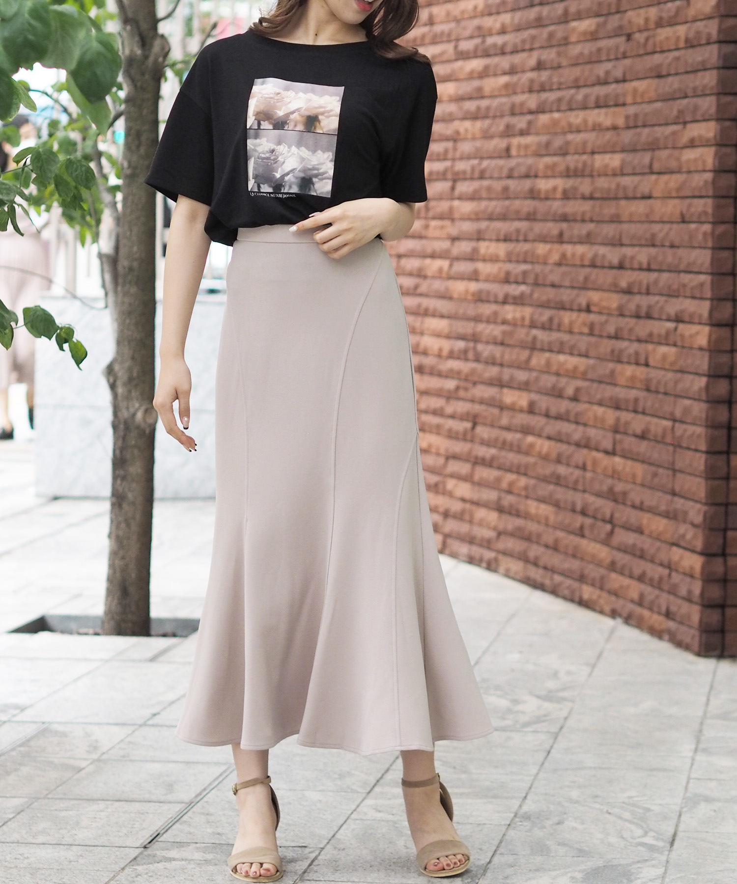 マーメイドラインカットスカート