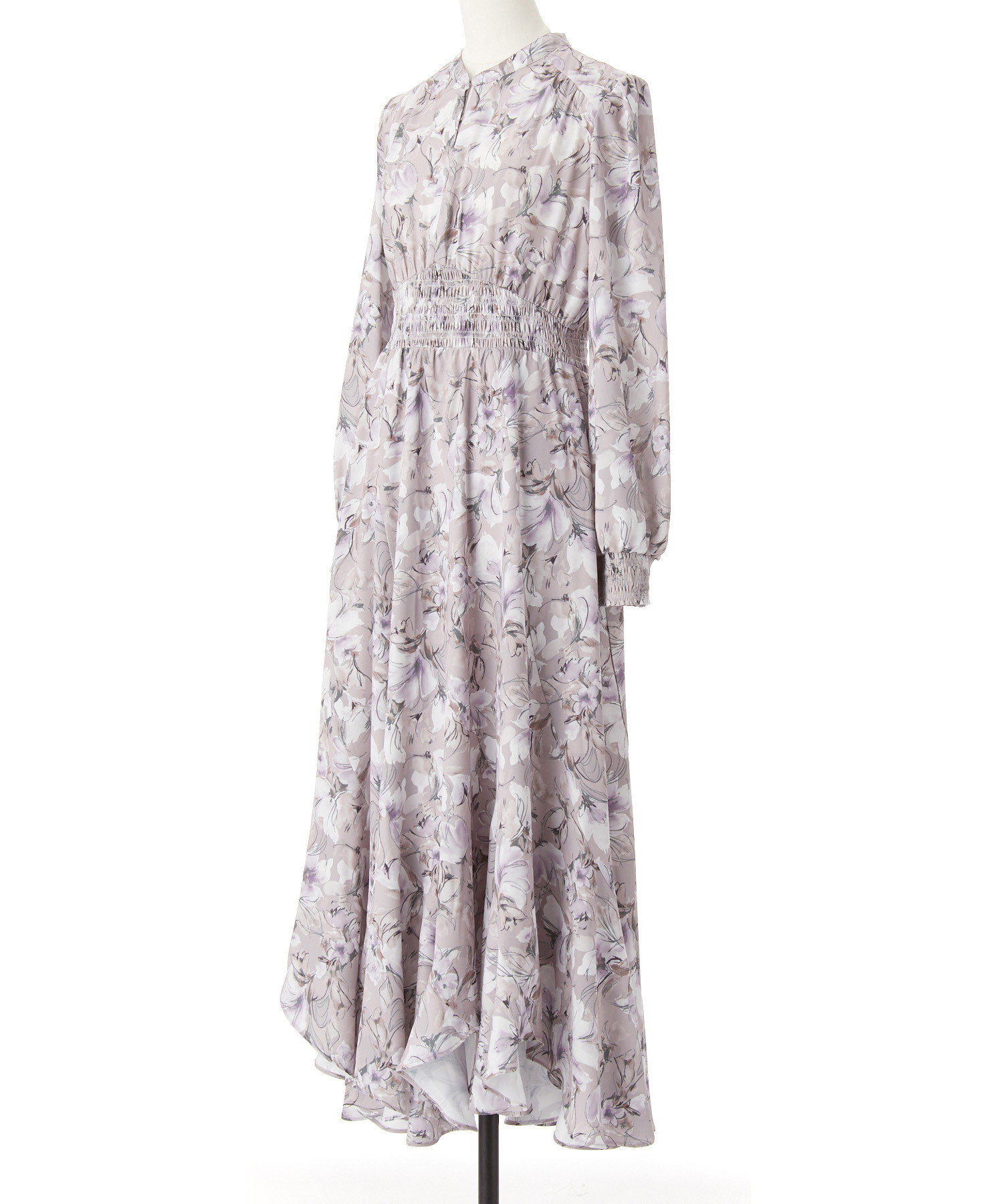 【予約商品】ノーブルフラワーウエストシャーリングワンピース