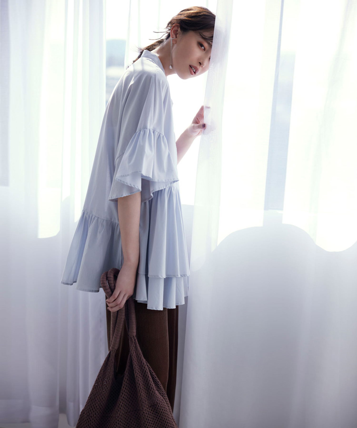 【予約商品】カットソープリーツパンツ