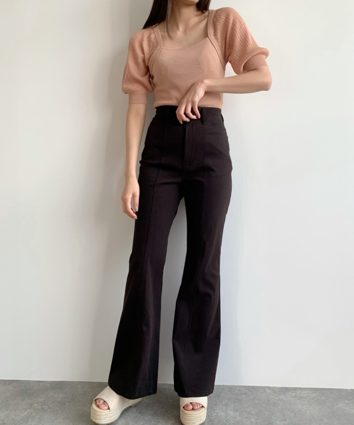 シアースリーブリブニット シアースリーブリブニット