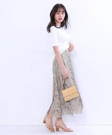 楊柳カットワーク刺繍スカート