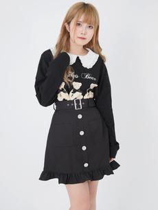 ビジューボタン共ベルト台形SK