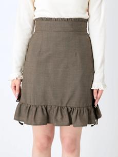 サイドスピンドルギャザーヘムスカート