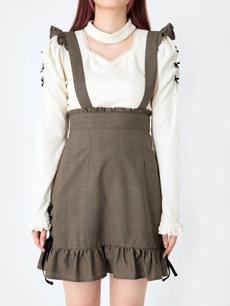 サイドスピンドルギャザーヘムスカート