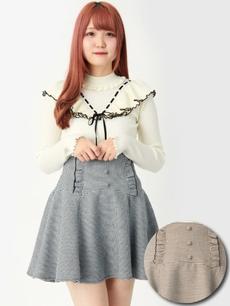 千鳥柄フレアーヘムSK