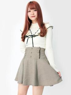 千鳥柄フレアーヘムSK