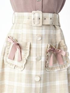 フリルポケットリボン台形SK