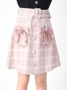 フリルポケットリボン台形SK