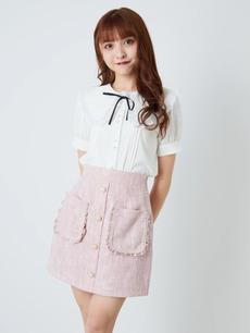 サテンフリルツイードSK