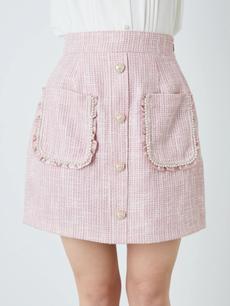 サテンフリルツイードSK