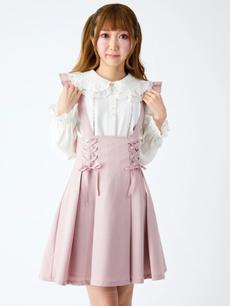 レースアップハイウエストフレアSK