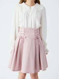 レースアップハイウエストフレアSK