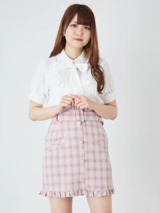 ハートボタンチェックミニSK