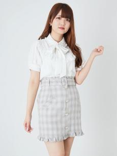 ハートボタンチェックミニSK