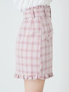 ハートボタンチェックミニSK