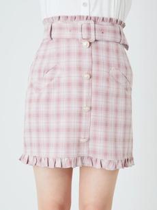 ハートボタンチェックミニSK